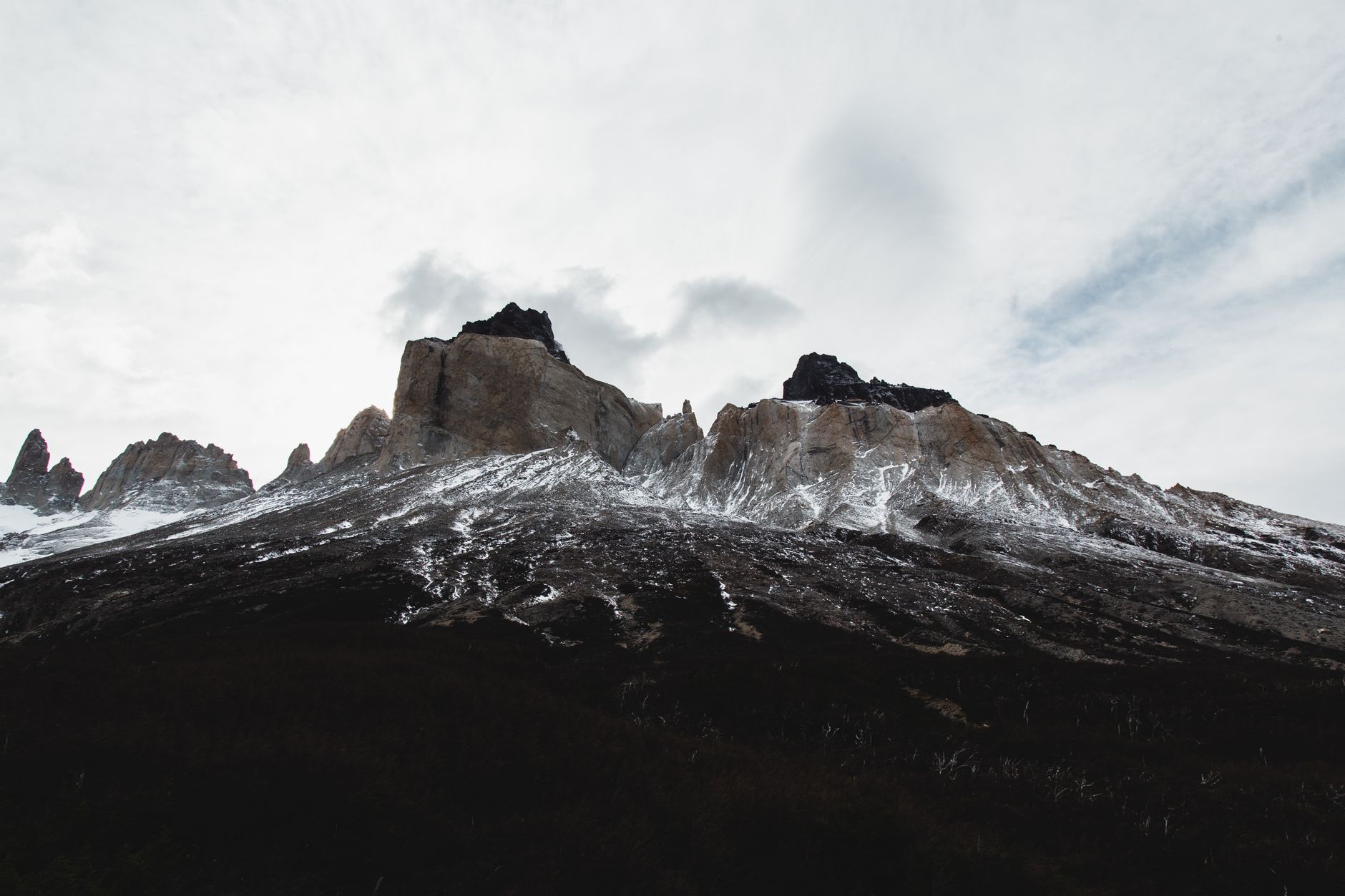 Pristine Patagonian mountain peak